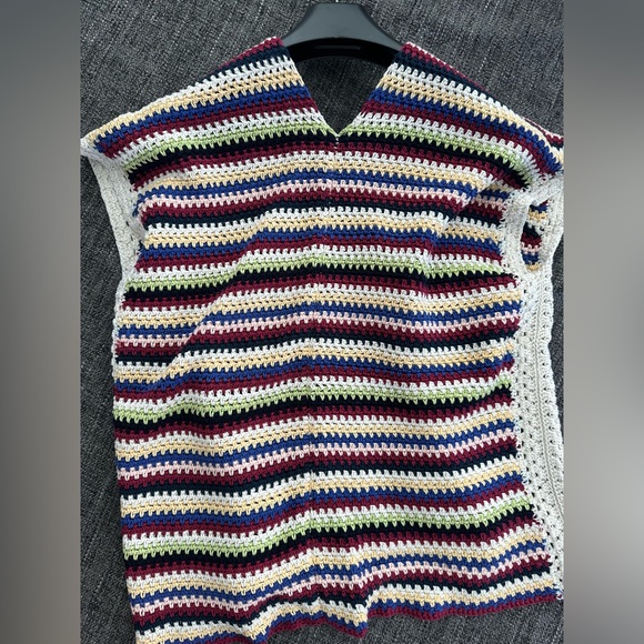 Crochet Cotton Multicolour Top - Picture 3 of 3